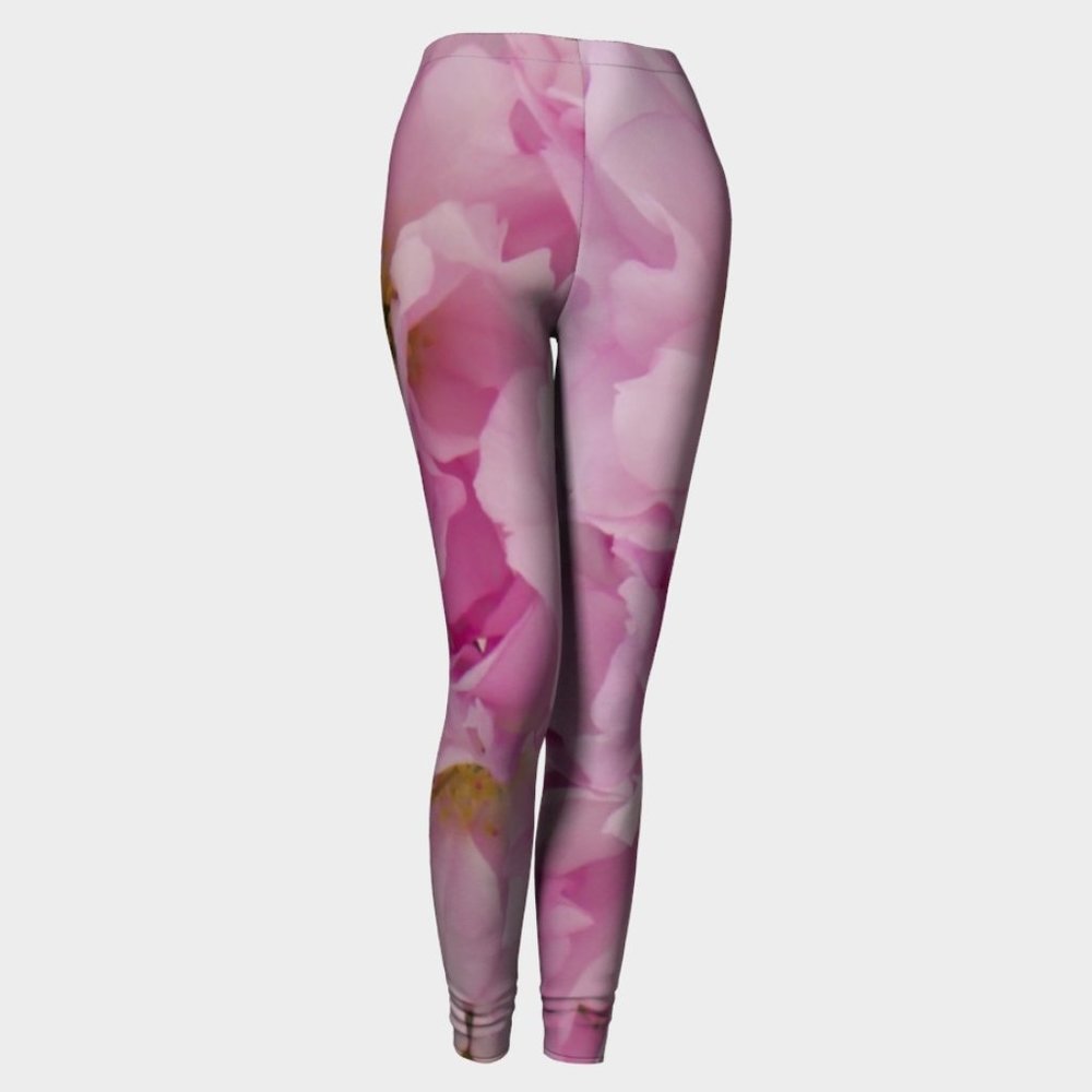 Luxe Fashion Leggings - Open Rose